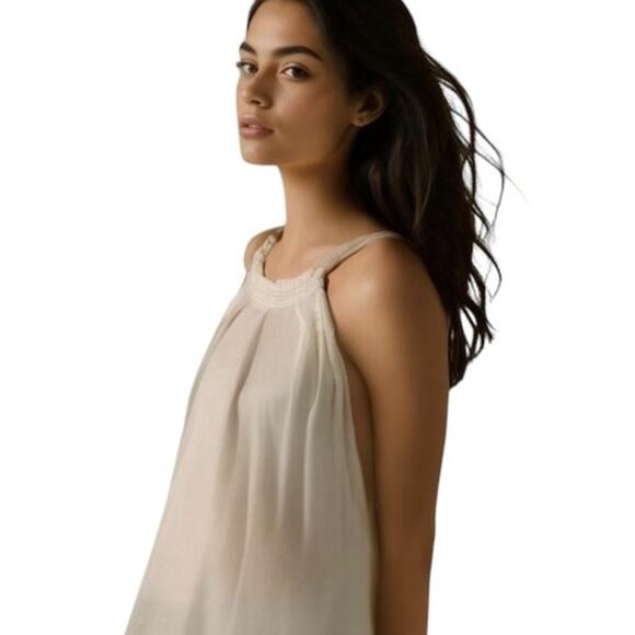 Ambra Linen Dress M Fairy Lagenlook Effortless Minimalist‎ Quiet Luxury Italy - Picture 2 of 9